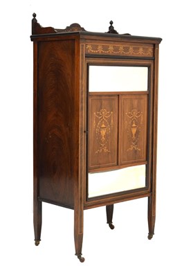 Lot 381 - Late 19th Century inlaid music cabinet