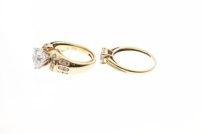 Lot 12 - Two 14ct gold dress rings