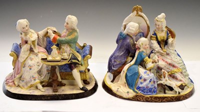 Lot 353 - Pair of Continental figural groups