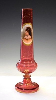 Lot 242 - Bohemian overlay glass vase