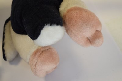Lot 408 - Four Steiff penguins, Mole & Merrythought mole