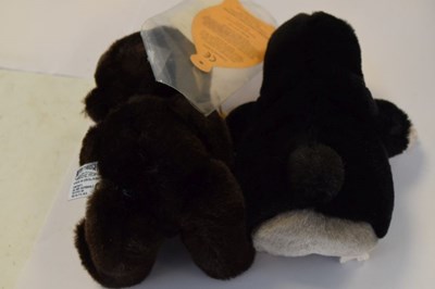 Lot 408 - Four Steiff penguins, Mole & Merrythought mole