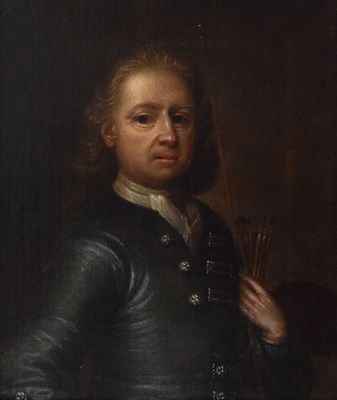 Lot 381 - Early-Mid 18th Century Provincial School - Oil on canvas - Portrait of an Artist