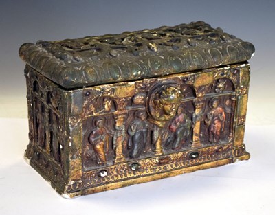 Lot 164 - Plaster casket / sarcophagus  box