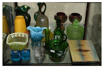 Lot 260 - Loetz style vase, etc.