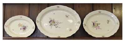 Lot 350 - Graduated set of three Royal Copenhagen platters