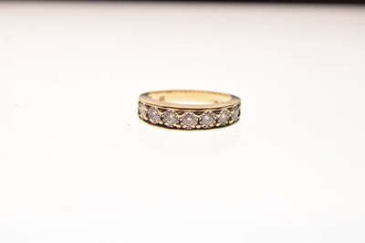 Lot 3 - 9ct gold half-eternity ring illusion-set seven diamonds