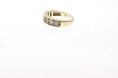 Lot 3 - 9ct gold half-eternity ring illusion-set seven diamonds