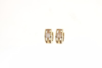 Lot 74 - Pair of 9ct gold ear clips