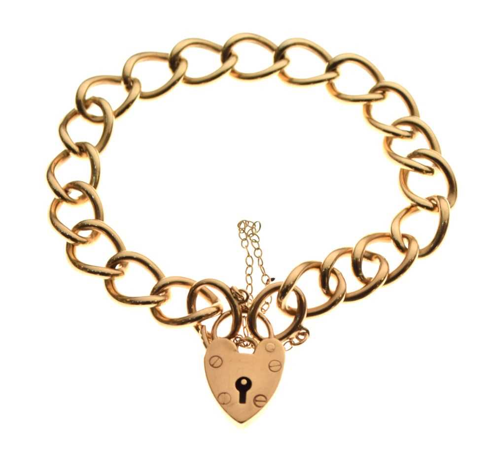 Lot 64 - 9ct gold curb-link bracelet