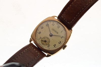 Lot 97 - Criterion - Circa 1940's gentleman's 9ct gold trench-style watch