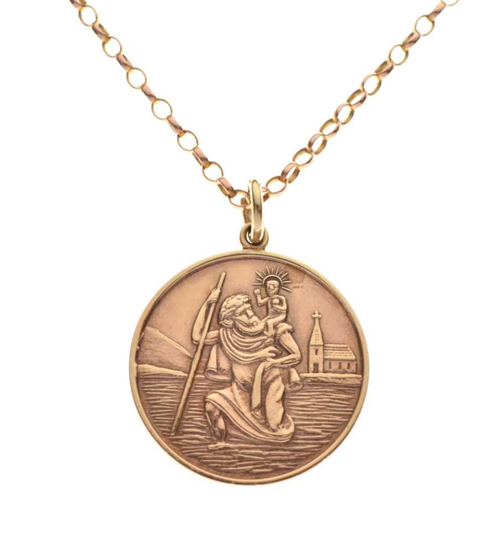 Lot 47 - 9ct gold St Christopher