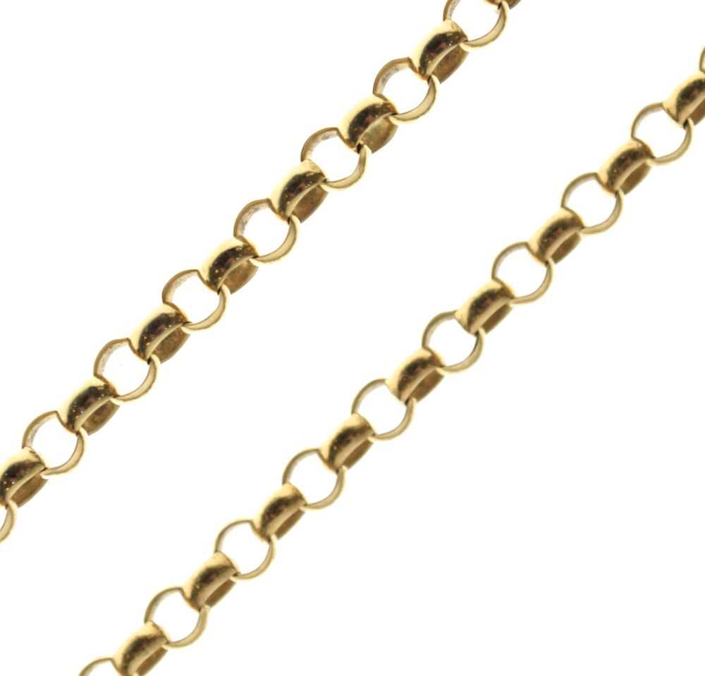 Lot 57 - 9ct gold belcher-link chain