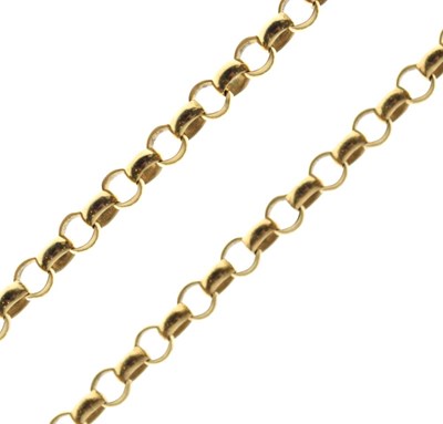 Lot 57 - 9ct gold belcher-link chain