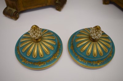 Lot 322 - Fine pair of 19th Century French porcelain vases