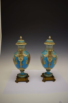 Lot 322 - Fine pair of 19th Century French porcelain vases