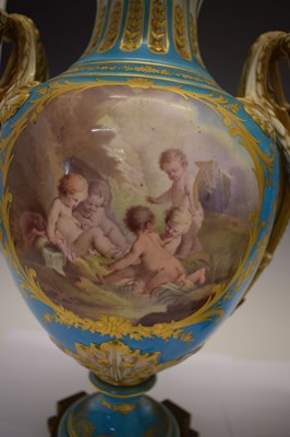 Lot 322 - Fine pair of 19th Century French porcelain vases