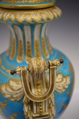 Lot 322 - Fine pair of 19th Century French porcelain vases