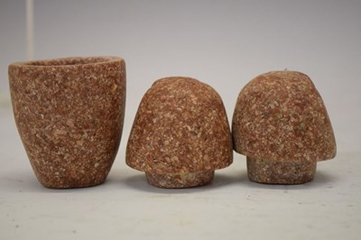 Lot 167 - Egyptian souvenir carved granite model of a canopic jar