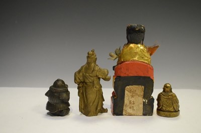 Lot 250 - Chinese painted wooden figure
