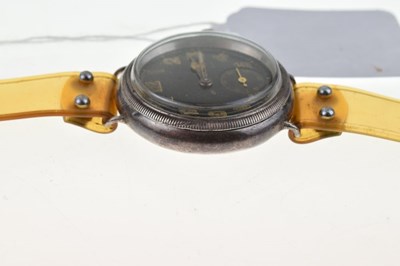 Lot 127 - Silver cased World War I wristwatch