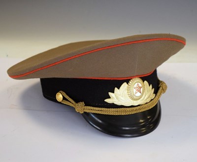 Lot 308 - Cold War Interest - Soviet officers uniform cap