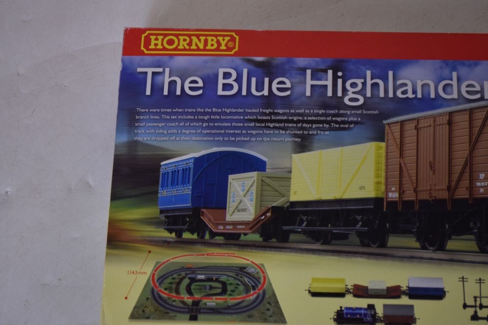 the blue highlander hornby train set