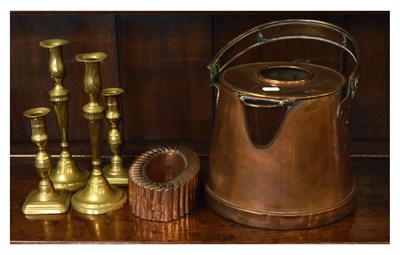 Lot 439 - Quantity of Victorian and later copper and brass