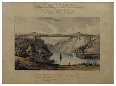 Lot 344 - Early 19th Century proposed design for Clifton Suspension Bridge