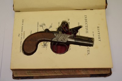 Lot 332 - Early 19th Century small-bore flintlock boxlock muff pistol by Eadon, Lancaster