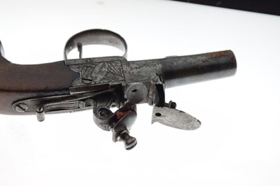 Lot 332 - Early 19th Century small-bore flintlock boxlock muff pistol by Eadon, Lancaster