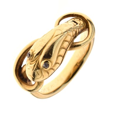 Lot 32 - Victorian serpent ring