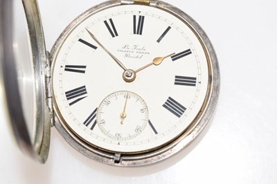 Lot 109 - Late 19th Century Silver pocket watch - 'La Trobe, College Green, Bristol'