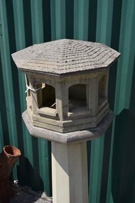 Lot 780 - Modern octagonal composite 'stone' bird table