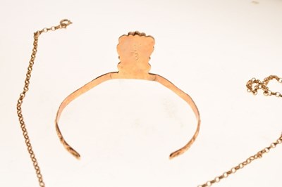 Lot 80 - Native 'American Indian' torque bangle and matching pendant