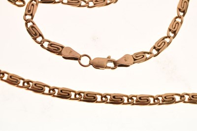 Lot 56 - 9ct gold necklace and matching bracelet