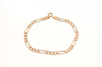 Lot 61 - 9ct gold figaro-link bracelet