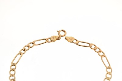 Lot 61 - 9ct gold figaro-link bracelet