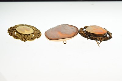 Lot 34 - Victorian shell cameo brooch