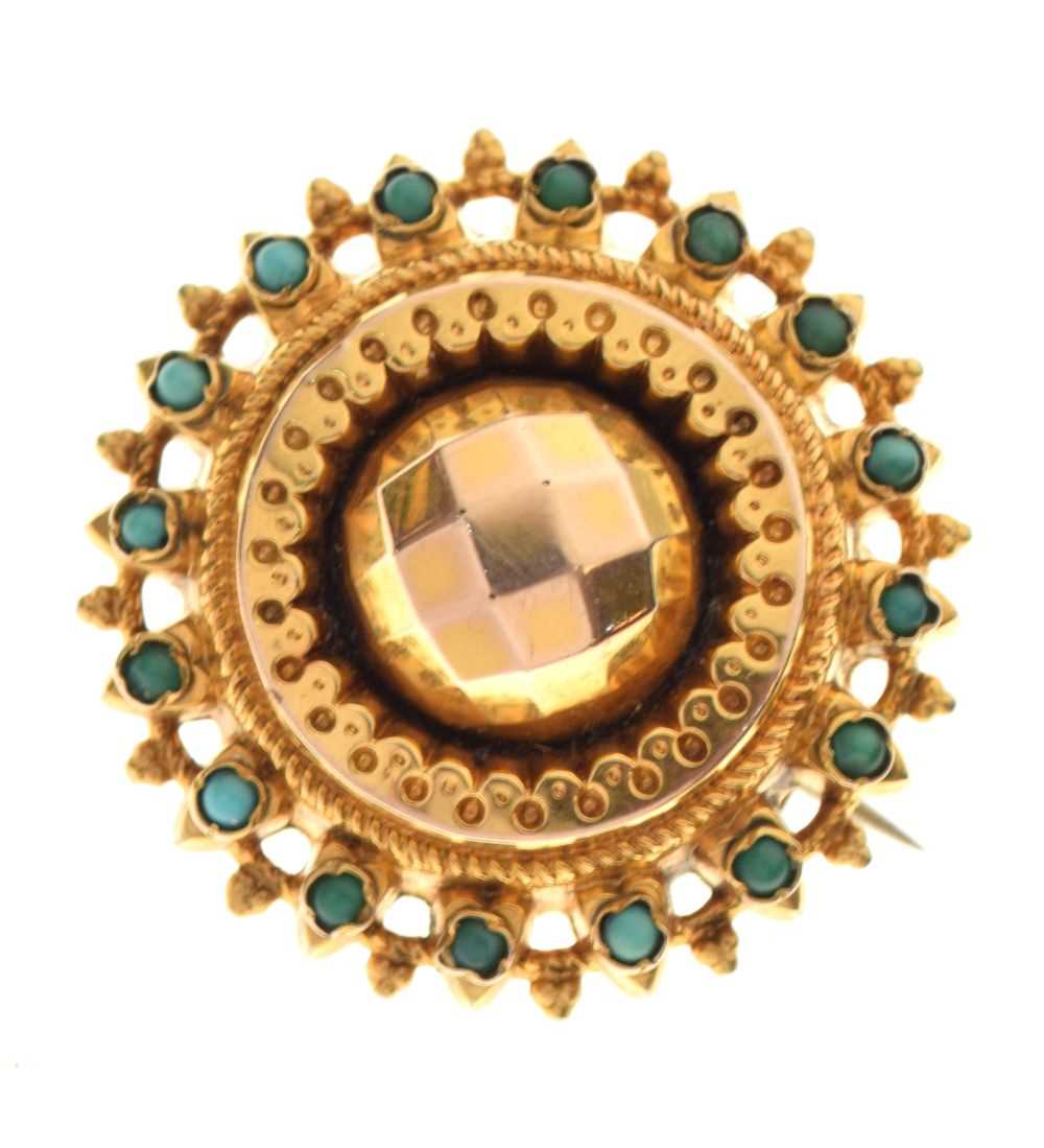 Lot 28 - Victorian gold locket back brooch