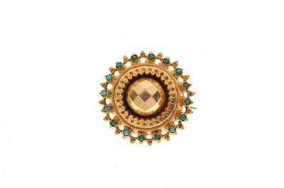 Lot 28 - Victorian gold locket back brooch