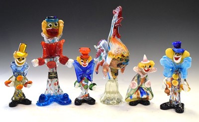 Lot 522 - Murano glass clowns, etc.