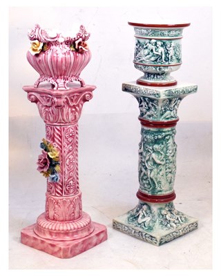 Lot 223 - Two jardinières with pedestal bases