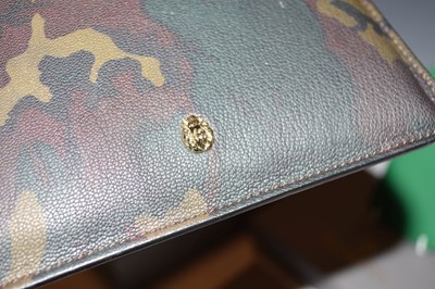 Lot 190 - Mulberry Green mobile phone holder, together with a  limited edition Cara Delevingne camo iPad case