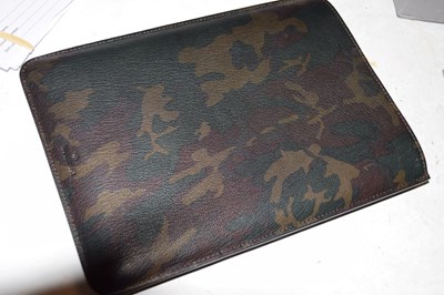 Lot 190 - Mulberry Green mobile phone holder, together with a  limited edition Cara Delevingne camo iPad case