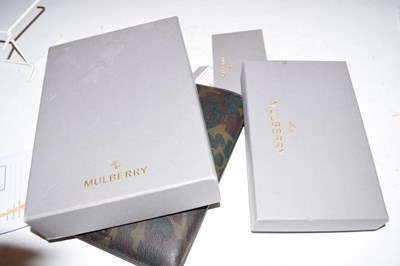 Lot 190 - Mulberry Green mobile phone holder, together with a  limited edition Cara Delevingne camo iPad case