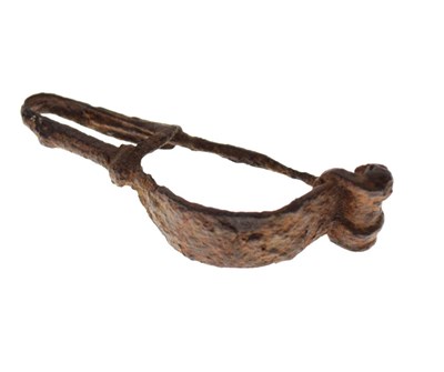 Lot 146 - Antiquities - Roman iron fibula or 'crossbow' brooch