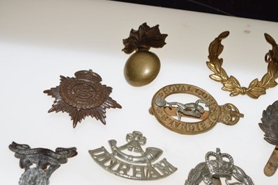 Lot 140 - Group of 27 military Regimental cap and lapel badges