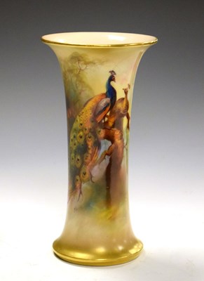 Lot 210 - George V Royal Worcester hand-painted porcelain vase