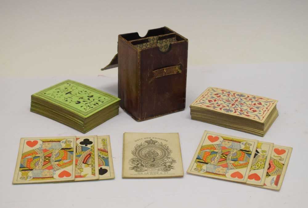 Lot 149 - Victorian double pack of playing cards, De La Rue & Co